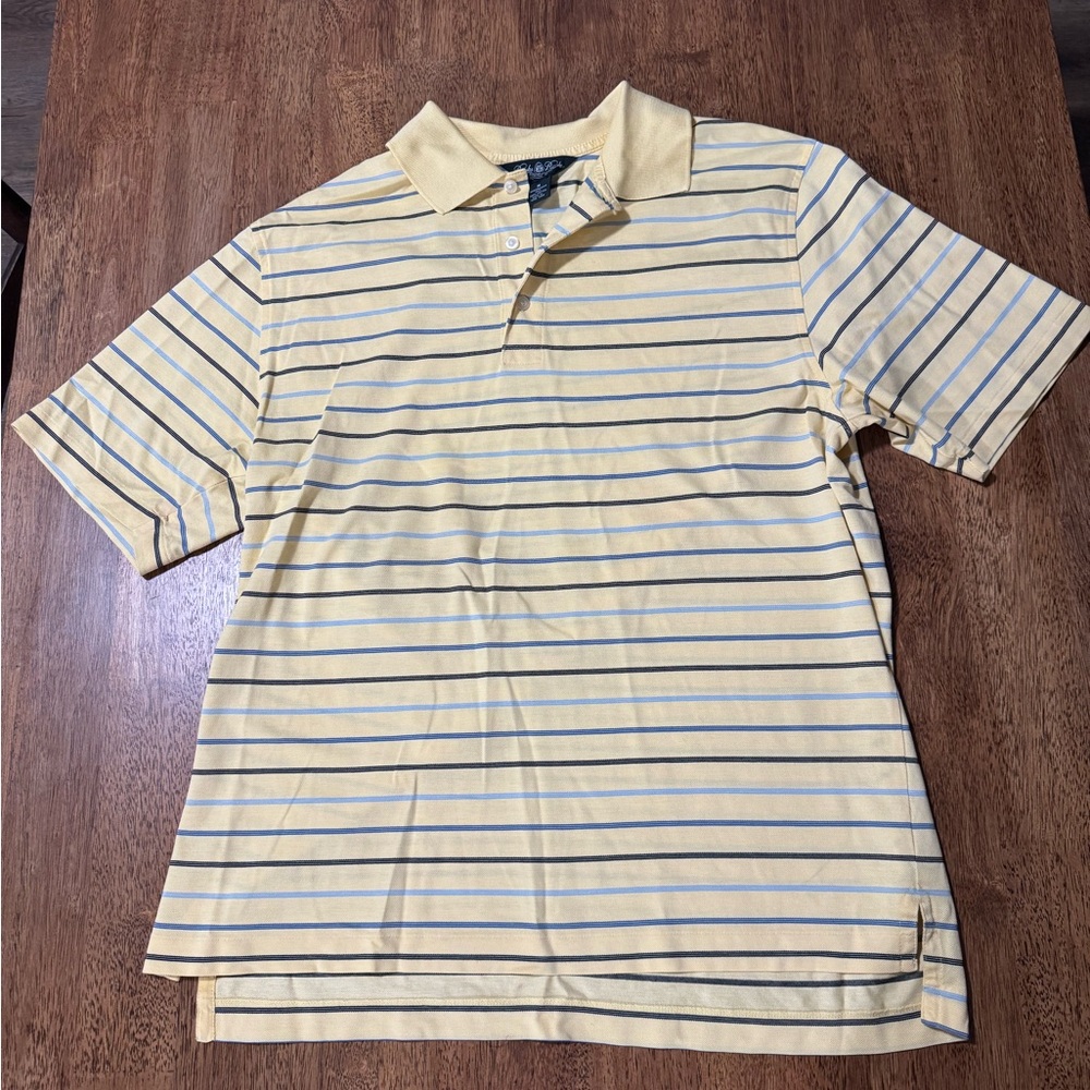 Brooks Brothers Men’s Yellow Striped Polo Shirt